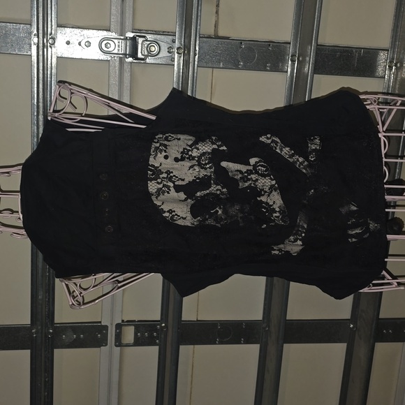 Lip Service Zip Skull Lace Bustier L - Picture 2 of 4